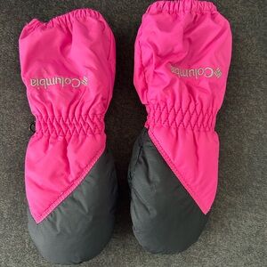 Columbia Pink and black toddler mittens